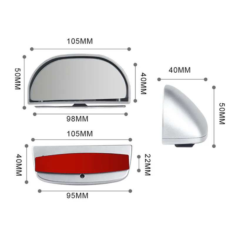 Автомобильное зеркало заднего вида для обзора слепых зон большое поле