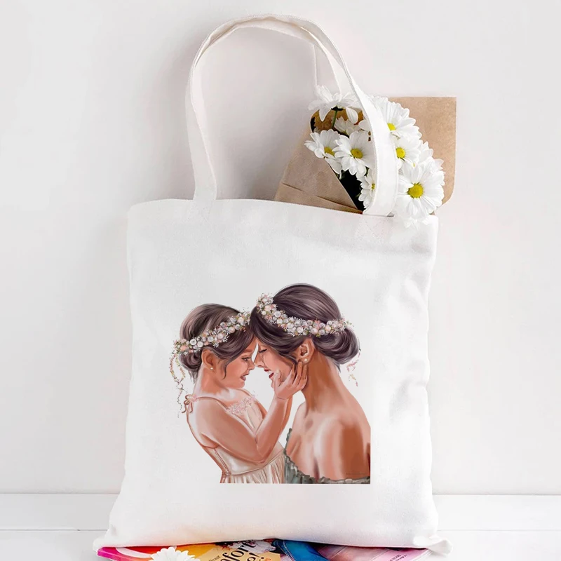 Женская сумка для покупок сумки тканевая с графическим рисунком на день матери