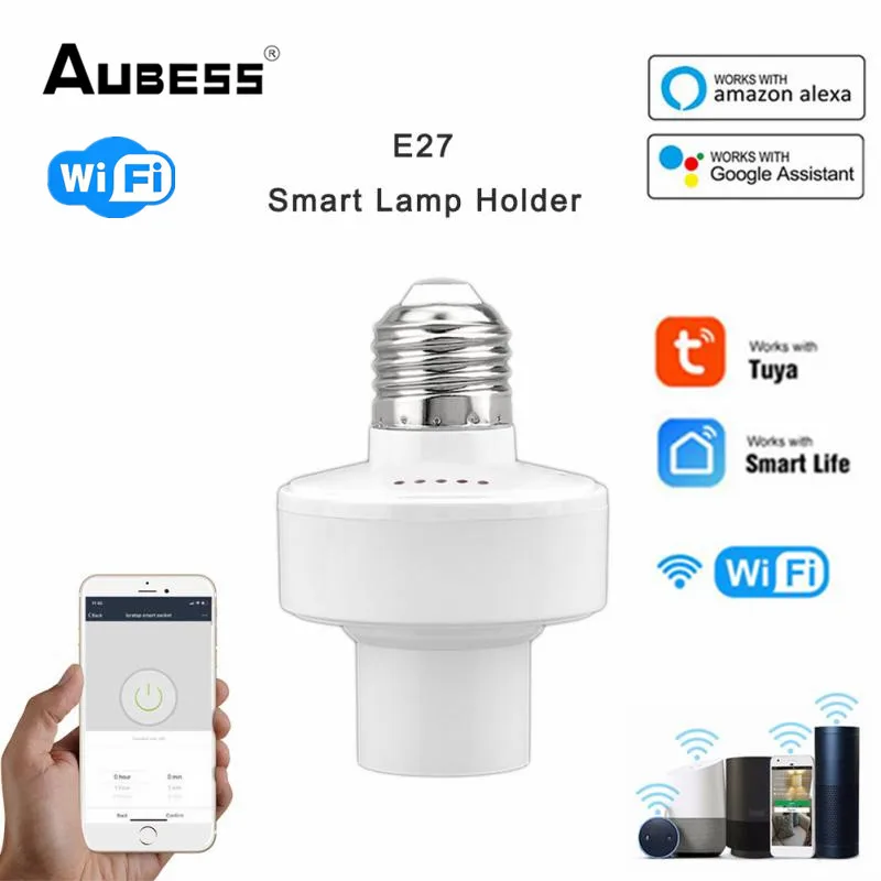 

Адаптер для смарт светильник пы Aubess Tuya с Wi-Fi, E27, E26, 65-265 в