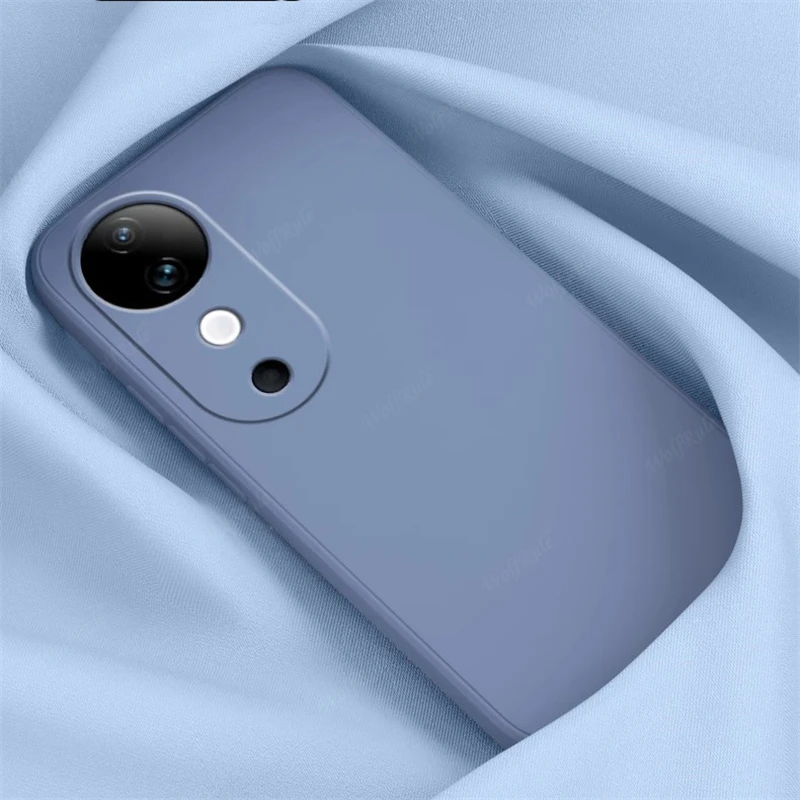 Чехол для Vivo S19 Pro Capa жидкий Силиконовый противоударный Бампер ТПУ мягкий чехол S 19