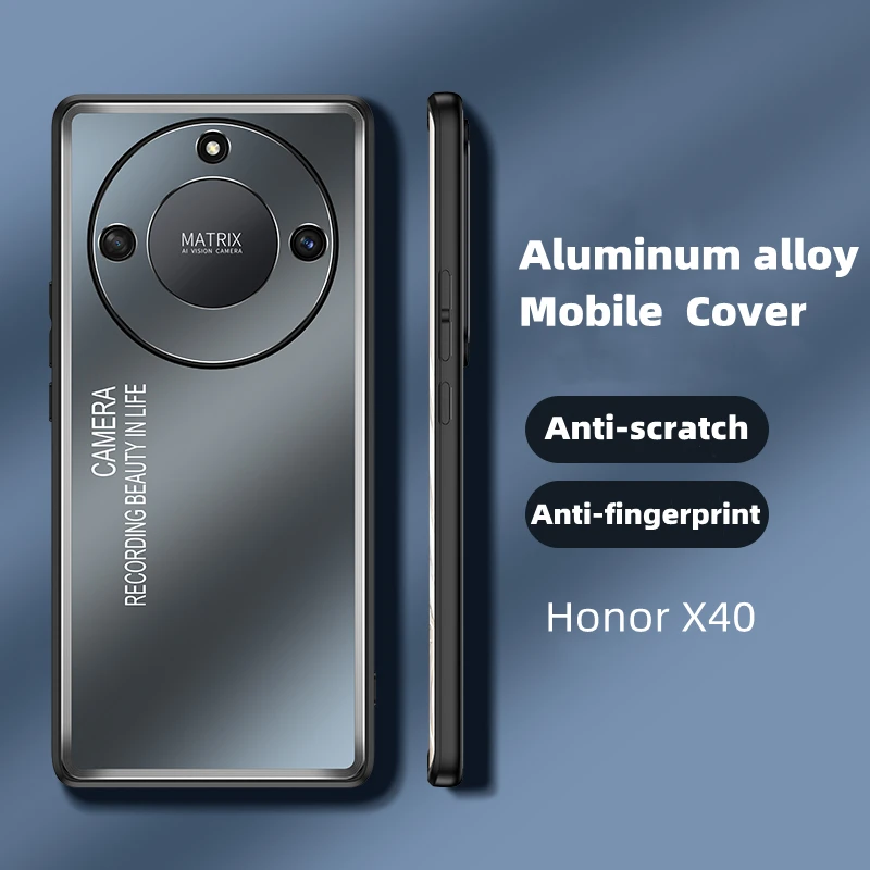 

For HUAWEI Honor X40 Case For Honor 70 60 50 Pro X40i Cover Aluminum Alloy Camera Protection Matte Shockproof Bumper X 40 Funda