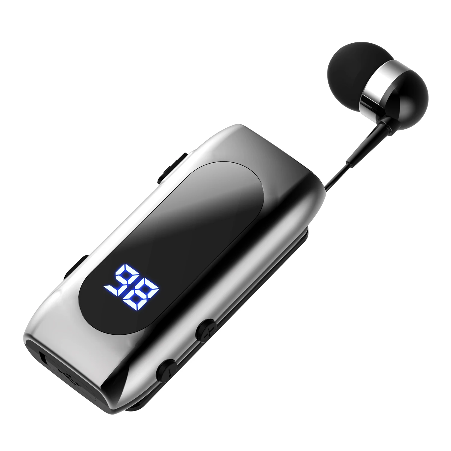 Фото K55 Lavalier Business Bluetooth 5.2 Наушники Разговорное/ Время музыки 20 часов, светодиодный цифровой дисплей, беспроводные наушники с шумоподавлением №1