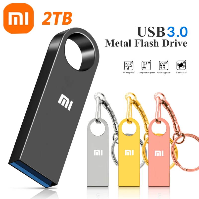

Xiaomi 3,0 USB 2 1 ТБ флэш-накопитель высокоскоростной металлический водонепроницаемый портативный мини большой емкости USB адаптер флешки лучший подарок