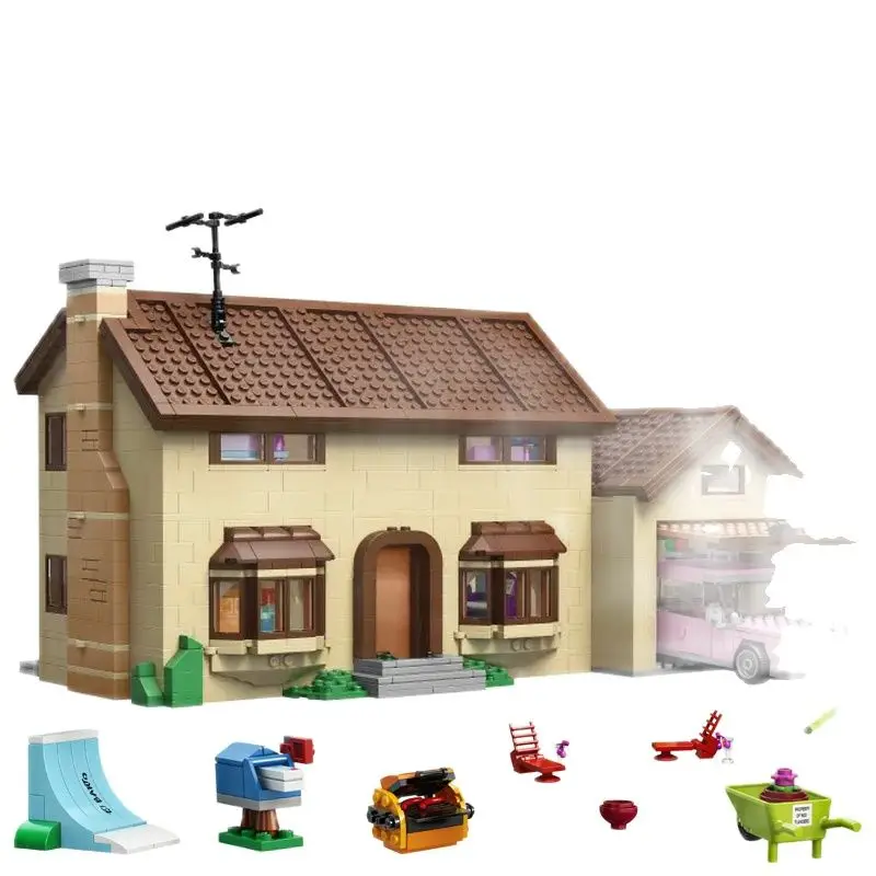 

The Simp House Building Blocks Bricks City StreetView Education Kid Birthday Christmas Toy Gifts Compatible 71006