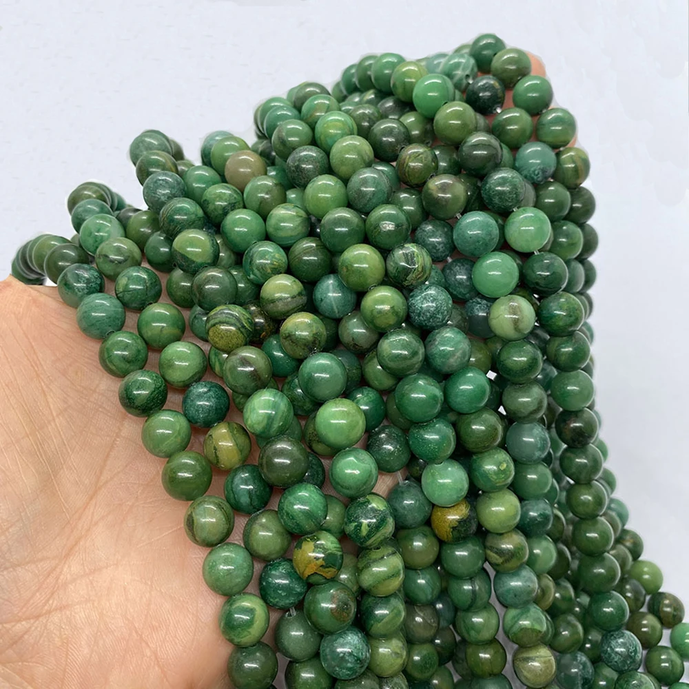 

Natural Stone African Pine Loose Spacer Beads for Jewelry Making DIY Necklace Bracelets Earrings Round Beaded Charms Accessories