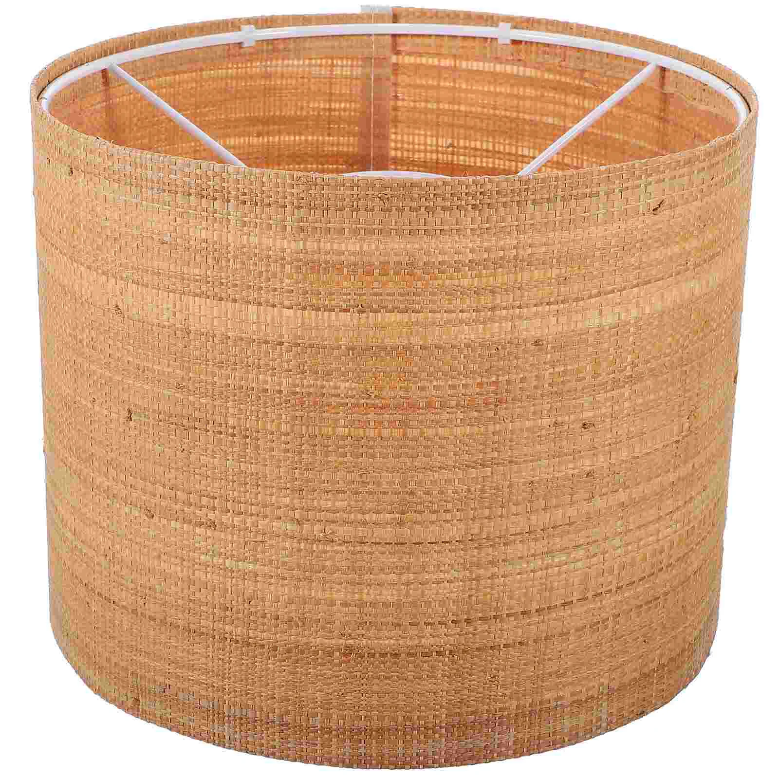 

Household Lampshade Raffia Grass Rattan Pendant Light Macrame Vintage Woven Decorative Shades Simple Floor Cover