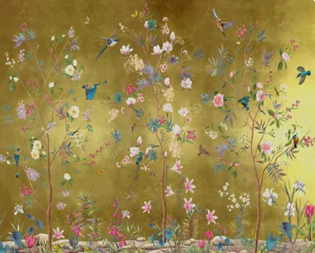 Индивидуальные новые тщательные цветы в китайском стиле, ручная роспись, птицы, деревья, цветы, 3D настенные обои, холст, самоклеящиеся