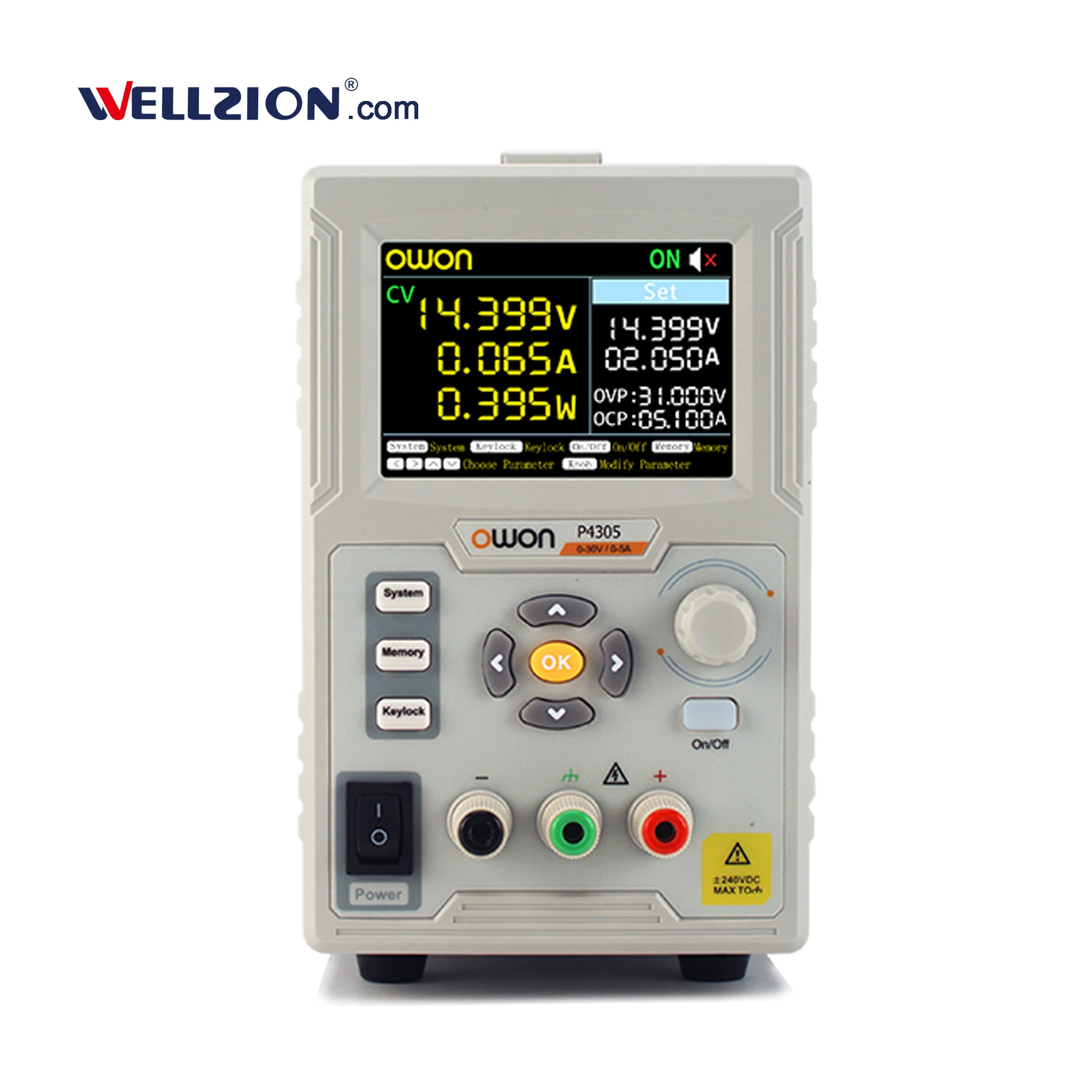 

P4305,30 В, 5 А, одноканальный источник питания OWON