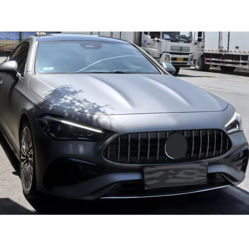 Фото Глянцевый черный передний сплиттер для Mercedes-Benz CLE53 CLE260 CLE300 Coupe 2024-2026, модифицированная передняя накладка на бампер №5