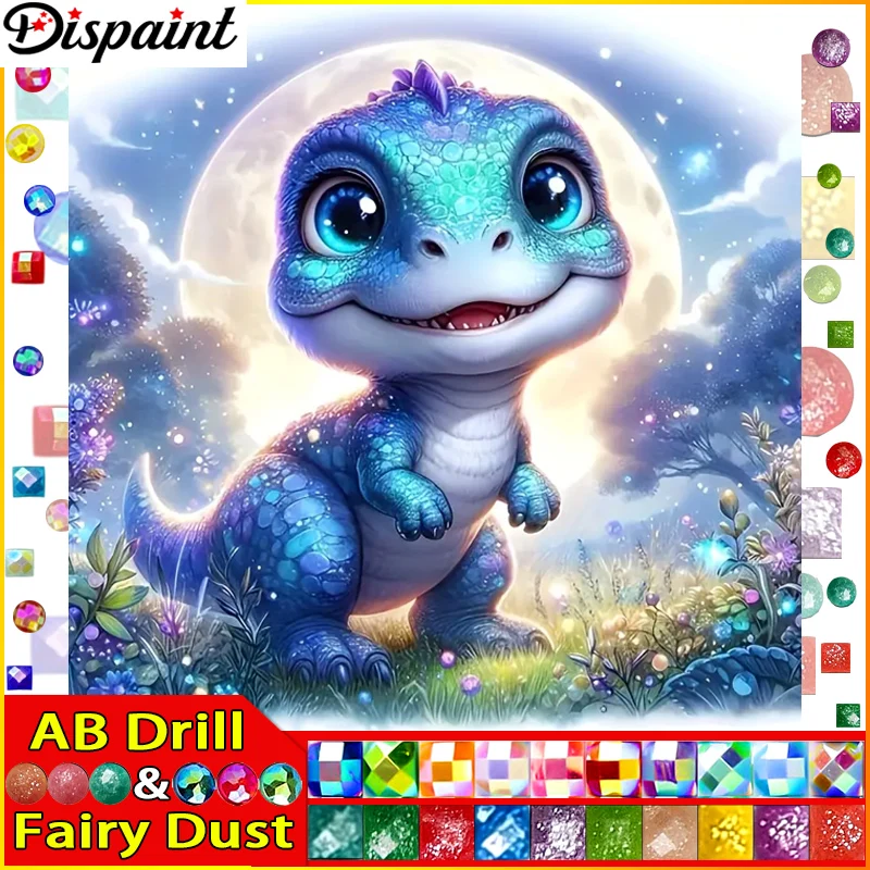 Dispaint Fairy Dust AB DIY 5D алмазная живопись &quotдинозавр животное&quot полная вышивка