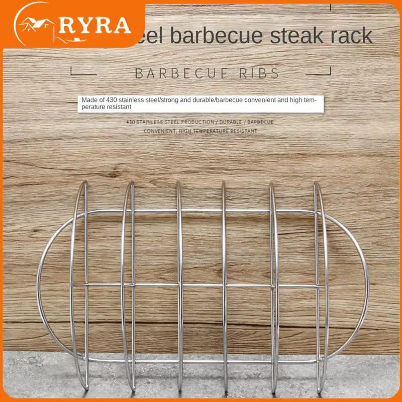 

Sturdy Bbq Grill Grid Multi-grid Design New Multi-purpose Grilled Steak Lamb Rack Easy To Clean Stainless Steel Row Skeleton 1pc