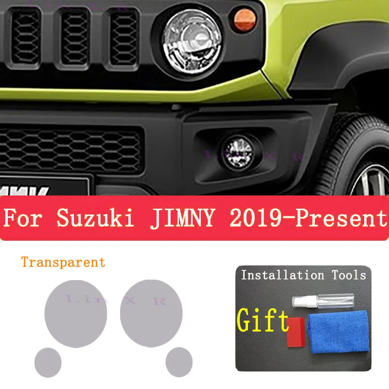 Аксессуары для Suzuki JIMNY 2019-настоящее время, 2 шт., защитная пленка для фар автомобиля, восстановление фар, прозрачная черная наклейка из ТПУ