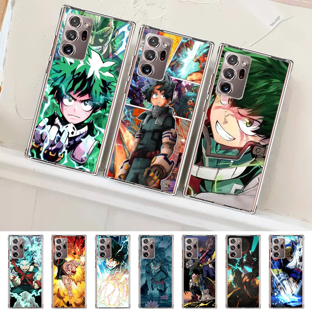 

My Hero Academia Anime Case for Samsung Galaxy Note 20 Ultra 10 Lite 9 8 Plus Transparent TPU Phone Cover S23 S21 S20 FE Coque