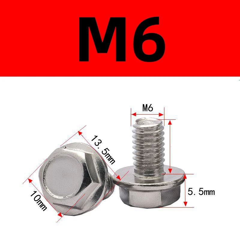 

10 Шт. Болтов M6 M8 Из Нержавеющей Стали 304 С Плоскими И Шестигранными Гайками И Болтами Для Мотоцикла, Скутера, Мопеда