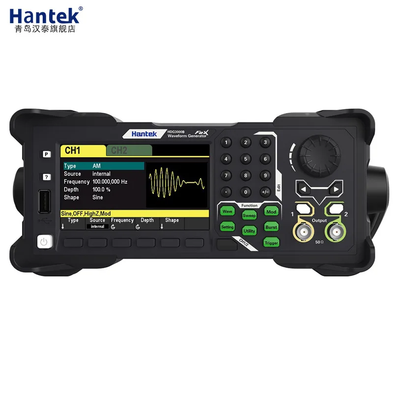 

Hantek 5 in 1 Arbitrary Waveform Generator + Function Generator + Pluse Generator Harmonic Generator + Frequency Meter HDG3102B