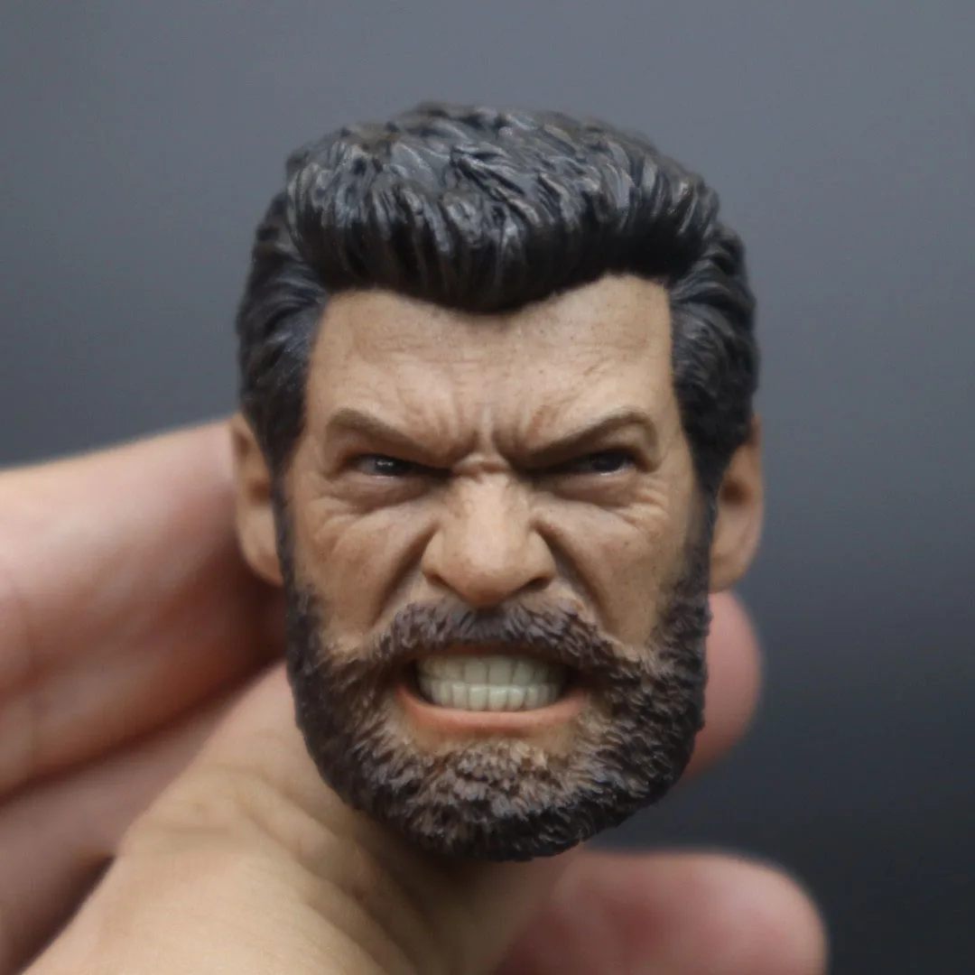 

Hot Sale 1/6 Male Soldier Wolverine Logan Hugh Jackman Rage Head Carving Sculpture Model Accessories Fit 12 Inch Action Figures