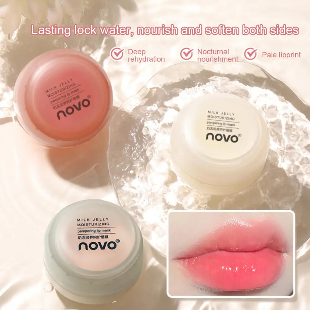 

1PC Natural Moisturizing Lip Balm Jelly Nourishing Fading Lip Wrinkles Exfoliating Anti-drying Hydration Lip Mask Lip Primer