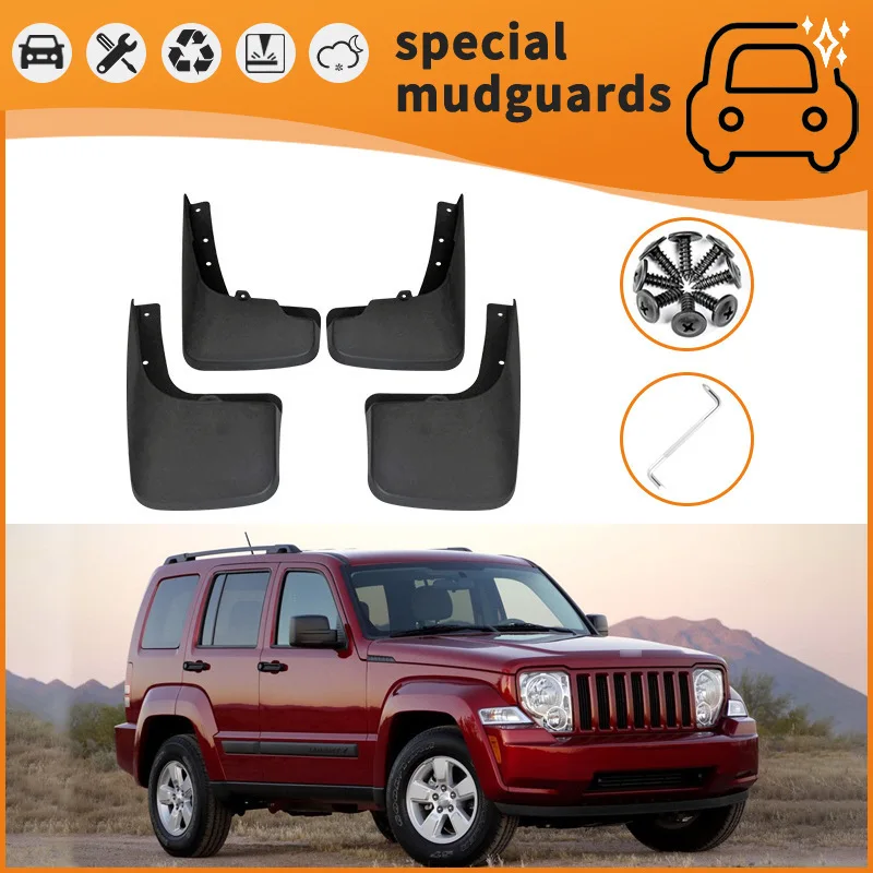 For 8-12 Jeep Wrangler models Mudguards Fender Mudflaps Front Rear Flares Splash Guards Cover Car Accessorie