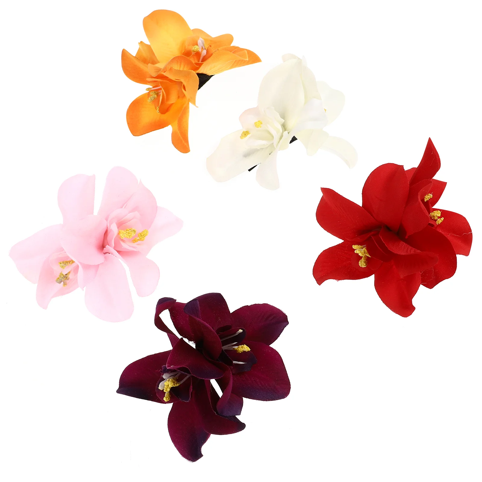 

Flower Hair Clip Hawaii Clips Hairpin Plumeria Hawaiian Artificial Barrettes Beach Orchid Hibiscus Pin Party Girl Hairclips