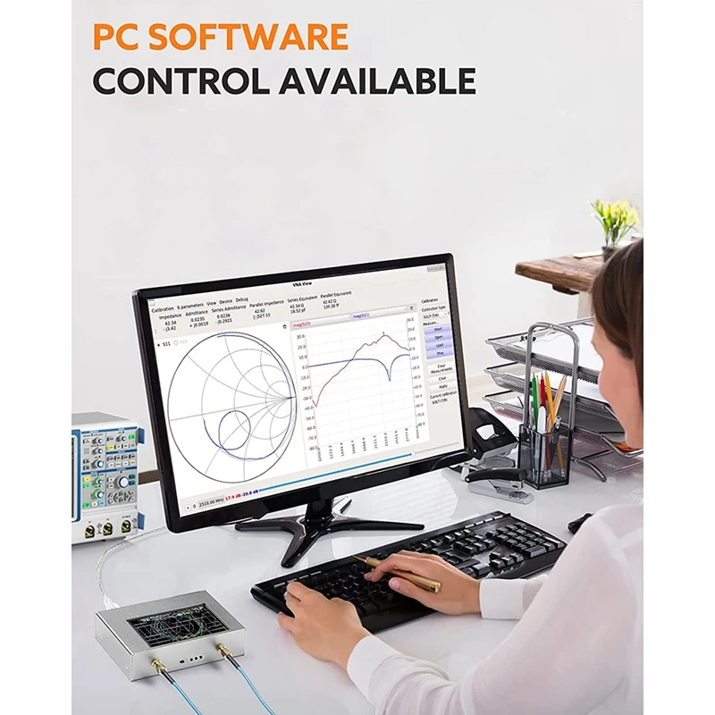 Векторный анализатор сети NanoVNA V2 Plus4 50 кгц-4 ГГц с комплектом радиочастотных