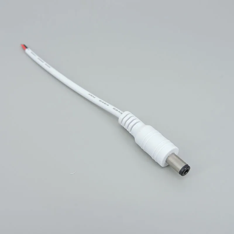 

Белый прозрачный штекер постоянного тока, штекер питания, штекер кабеля питания, штекер 22AWG, соединитель для неоновой ленты для лампы, искусственный 5, 5 х2, 1 мм