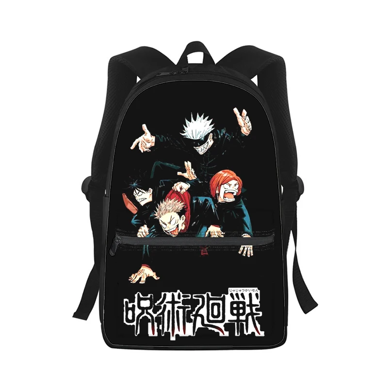 Jujutsu Kaisen ANIME Men Women Backpack 3D Print Fashion Student School Bag Laptop Backpack Kids Travel Shoulder Bag