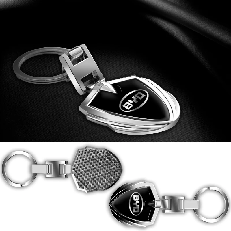 

1pcs Car Metal Shield Type Car Badge Keychain Keyring for BYD F3 I3 F0 F6 S6 S8 E5 E6 G3 G6 L3 S7 M6 Tang Song Qing Yuan Max