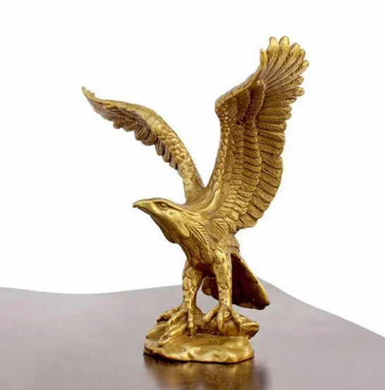 

China Bronze Brass Statue EAGLE/Hawk Figure figurine 4.5"High
