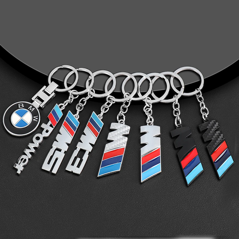 Фото 3D-брелок из карбона и металла с эмблемой BMW M3 M5 M Power, аксессуар для украшения автомобиля №1