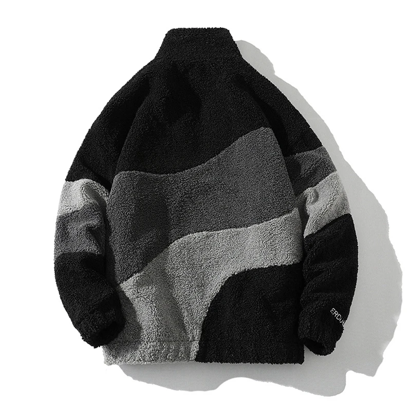 Осенне-зимняя модная куртка мужское теплое пальто из берберского флиса