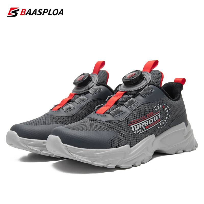 Baasploa Children's Running Sneakers Boys Tennis Fashion Children Casual Shoes Breathable Mesh Cloth School Sneakers enlarge