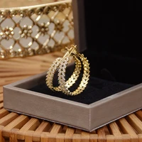 new korean fashion classic light luxury geometry wheat ear big ear circle friends party women jewelry earrings 2022