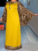vonda summer maxi dress leopard print party sundress bohemian women baggy beach vestido vintage long sleeve patchwork long robe