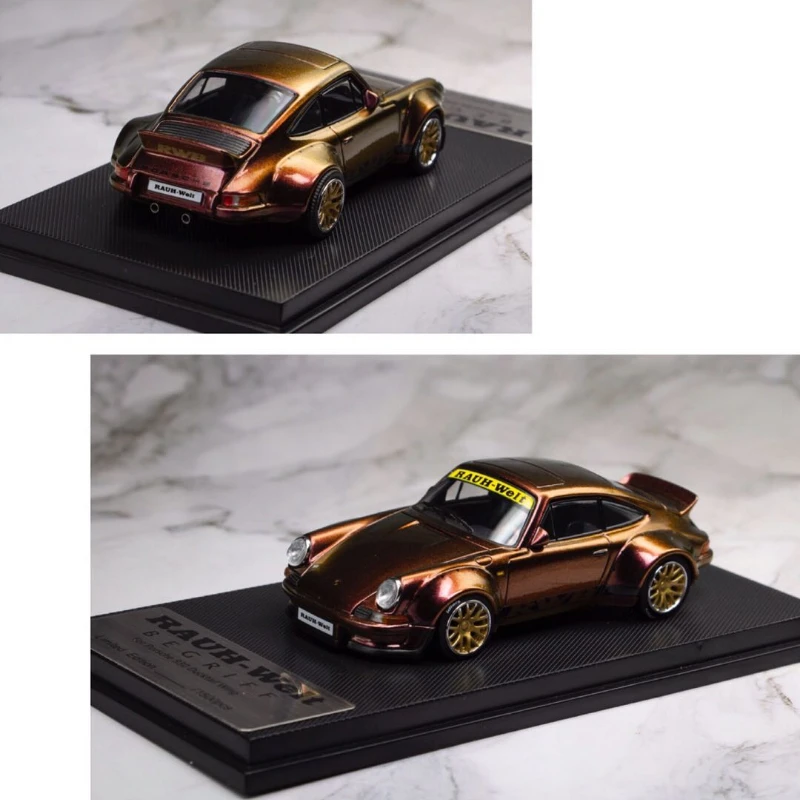 

MC Chameleon Gold Model Collect 1:64 wide body 911 modified version RWB 930 alloy car model collection decoration gift