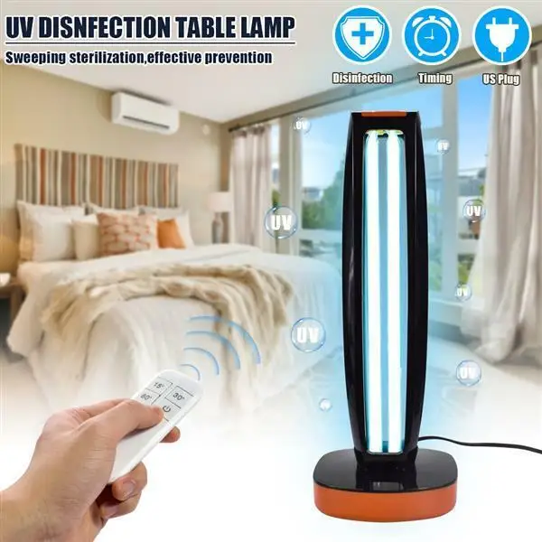 

38W 110V Wireless Remote Control Ultraviolet Sterilization Lamp Blue Light Power
