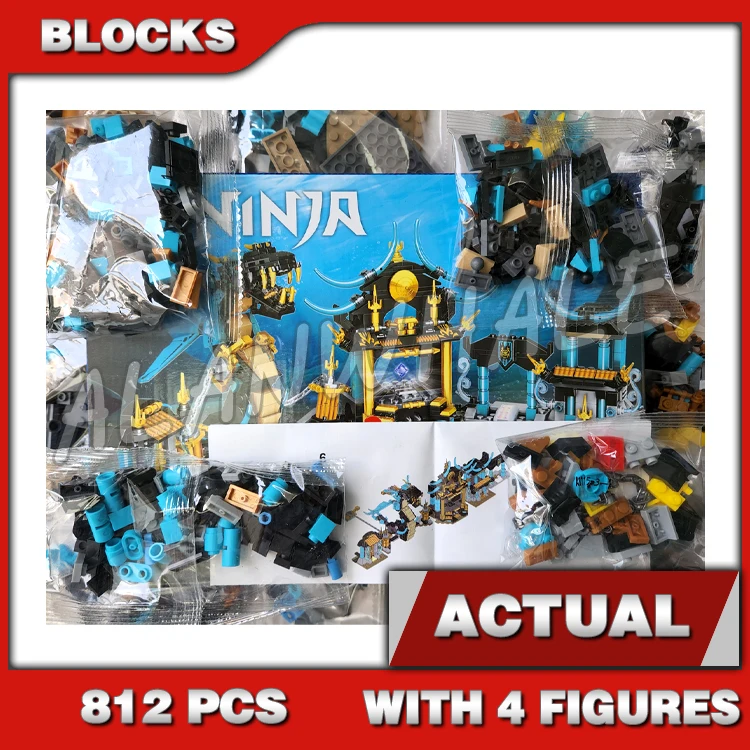 

812pcs Shinobi Seabound Temple of the Endless Sea Laboratory Submarine Serpent 60085 Building Block Sets Compatible With Model