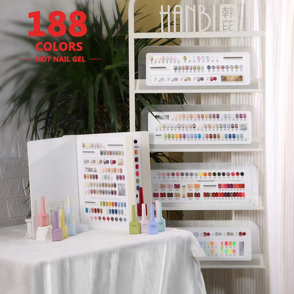 HANBI 188 цветов Гель-лак для ногтей УФ-Гель-лак отмачиваемый лак дизайна праймер