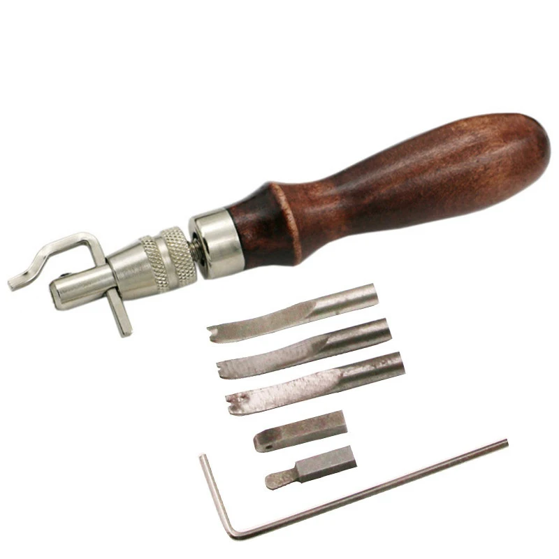 

Sharpener Grooving Tool Sturdy Practical Edge Threader Durable Leather Tool Multi-purpose Steel Wood Edge Holder Handmade Tools