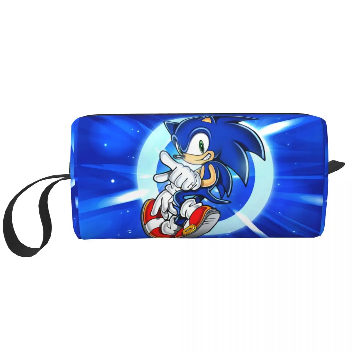 

Custom Japanese Sonics Toiletry Bag for Women Anime Cartoon Game Cosmetic Makeup Organizer Lady Beauty Storage Dopp Kit Case Box