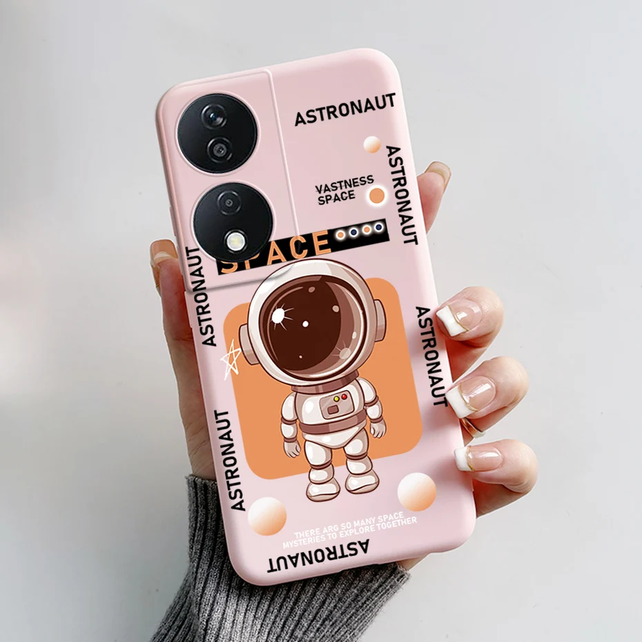 Умные Чехлы для Honor 90 силиконовый мягкий чехол с цветочным рисунком астронавта