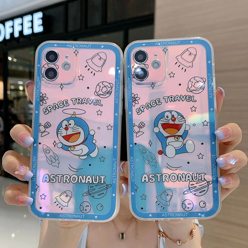 

Bandai Cute Anime Shell Doraemon Phone Case for iphone 7 8 13 12 Pro Max 11 Plus X Xs Max XR Cover