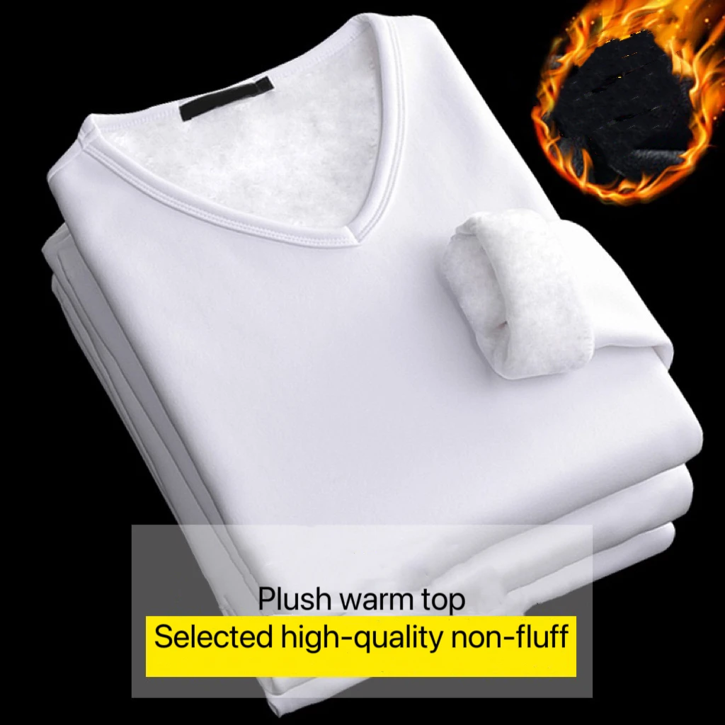 2 шт. мужские утепленные бархатные теплые топы зимние термобелье с длинными