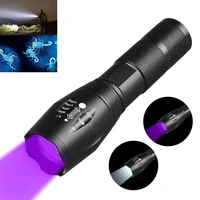 ultraviolet white lamp double lamp retractable flashlight zoom 395nm flashlight uv pet urine stain detector outdoor hunting