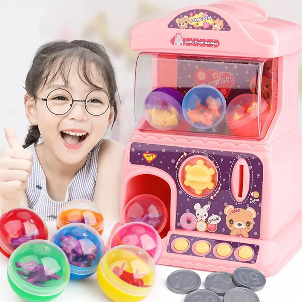

Creative Candy Game Coin-operated Egg Twisting Toy Kids Machine Funny Machine Catcher Toy Electric Kids Gashapon Gift Grabb G9E8