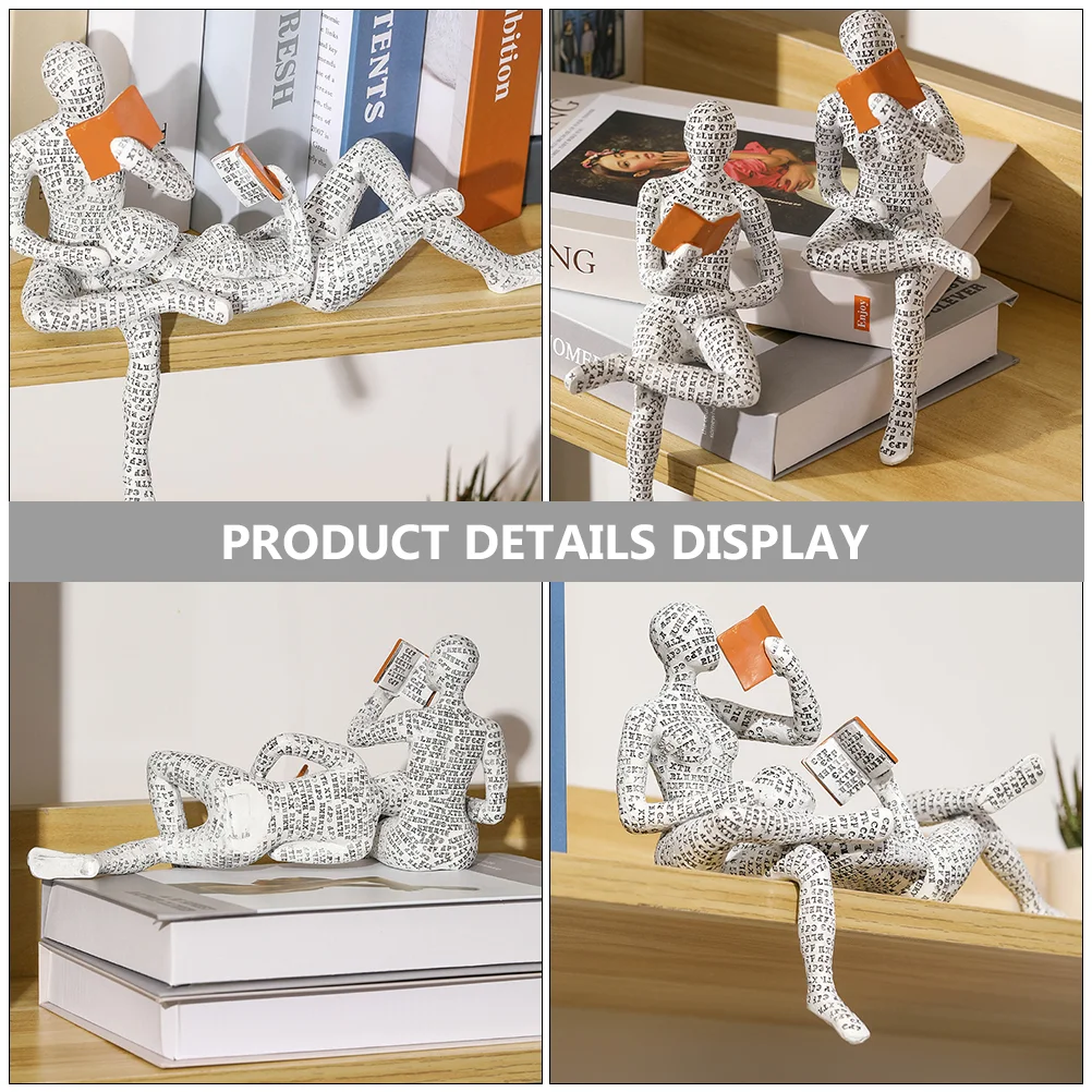 Woman Paper Mache Mold Reading Women Decor Decorations Reader Statue Abstract Figurines Resin