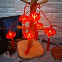 1 5 meter 10 lights red chinese knot lantern spring festival led string lights christmas wedding chinese new year decorations