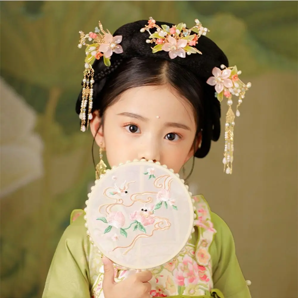 Изысканный цветок в китайском стиле набор заколок для волос серьги с кисточками