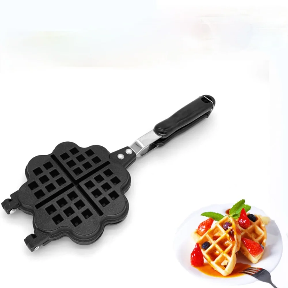 

QQ Egg Bubble Cake Baking Pan Mold Eggettes Roller Iron Aluminum Hongkong Waffle Maker Mould Non-stick Coating DIY Muffins Plate