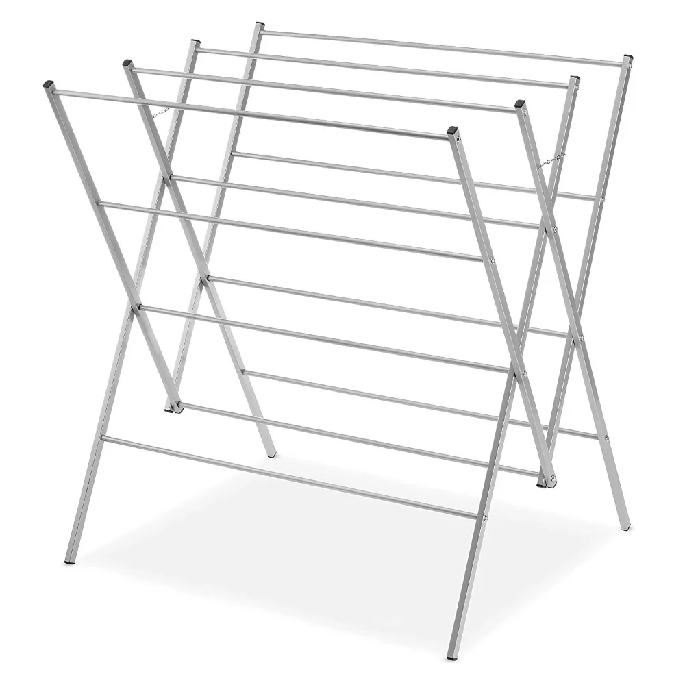 

Oversized Metal Clothes Drying Rack, Silver