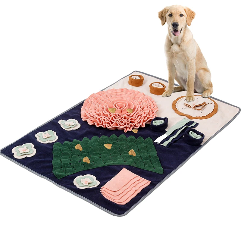 

Mat Non Interactive Bottom Natural Encourages Foraging Skills Pad Feeding Game Treats Dogs Mat With Feed Slip For Snuffle Dog